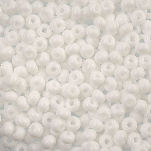 Czech Seed Beads Approx 24g Vial 6/0 - Black/White Shades