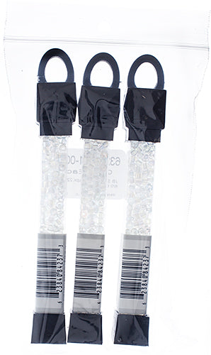 Czech Seed Beads Approx 24g Vial 6/0 - Black/White Shades