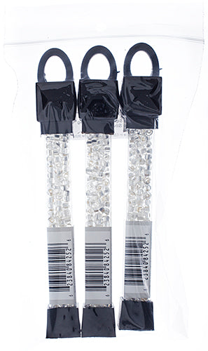 Czech Seed Beads Approx 24g Vial 6/0 - Black/White Shades