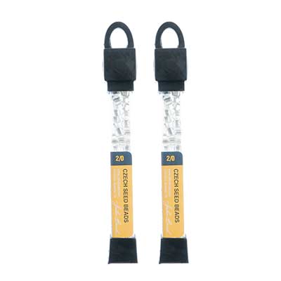 Czech Seed Beads Approx 24g Vial 2/0 - White/Black Shades