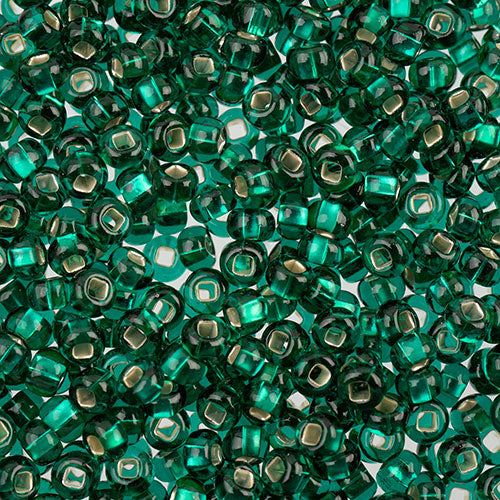 Czech Seed Beads Approx 24g Vial 6/0 - Green Shades