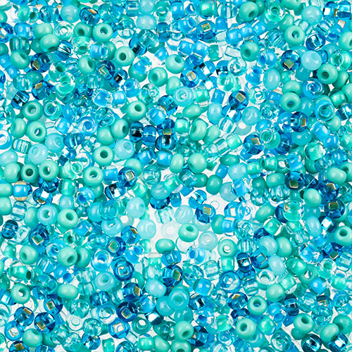 Czech Seed Beads Approx 24g Vial 10/0 - Blue Shades