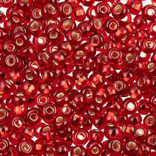 Czech Seed Beads Approx 24g Vial 6/0 - Red Shades