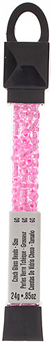 Czech Seed Beads Approx 24g Vial 6/0 - Pink Shades