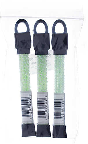 Czech Seed Beads Approx 24g Vial 6/0 - Green Shades