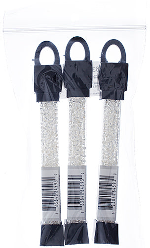 Czech Seed Beads Approx 24g Vial 8/0 - Black/White Shades