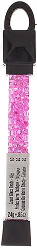 Czech Seed Beads Approx 24g Vial 6/0 - Pink Shades