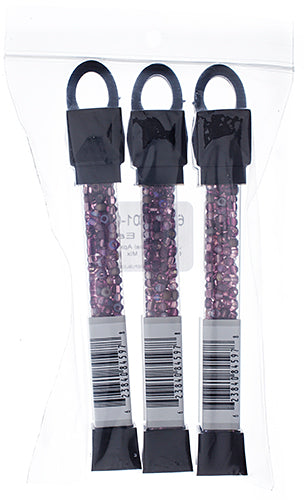 Czech Seed Beads Approx 24g Vial 6/0 - Purple Shades