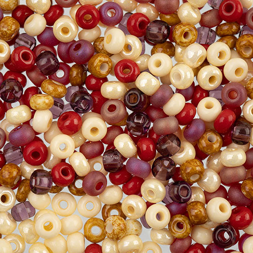 Czech Seed Beads Approx 24g Vial 6/0 - Brown Shades