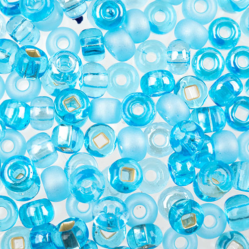 Czech Seed Beads Approx 24g Vial 2/0 - Blue Shades