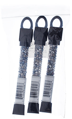 Czech Seed Beads Approx 24g Vial 6/0 - Black/White Shades