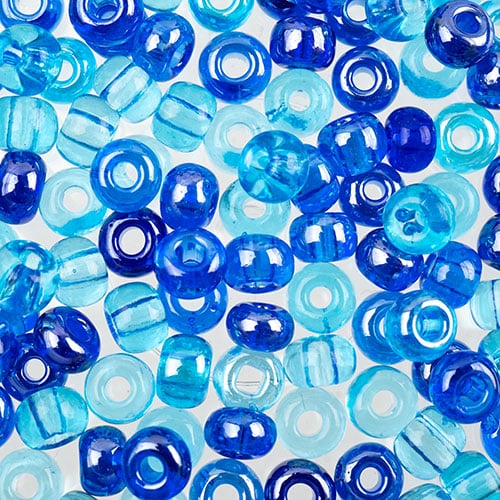 Czech Seed Beads Approx 24g Vial 2/0 - Blue Shades