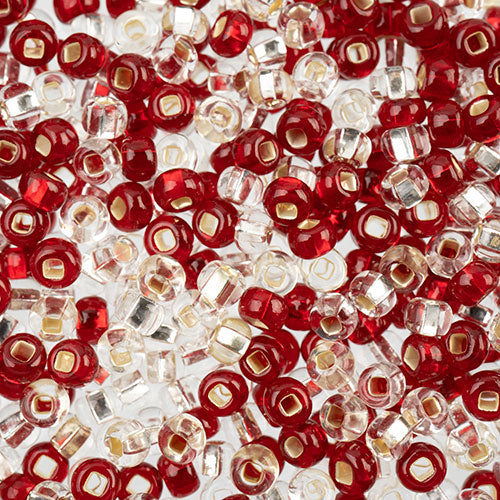 Czech Seed Beads Approx 24g Vial 6/0 - Red Shades