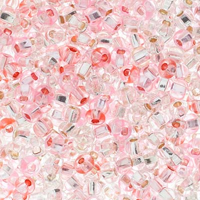 Czech Seed Beads Approx 24g Vial 6/0 - Pink Shades