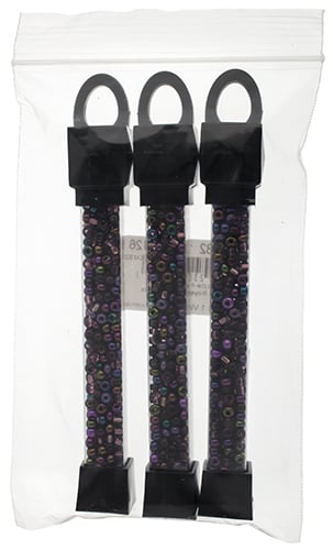 Czech Seed Beads Approx 24g Vial 6/0 - Purple Shades