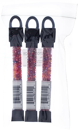 Czech Seed Beads Approx 24g Vial 6/0 - Red Shades