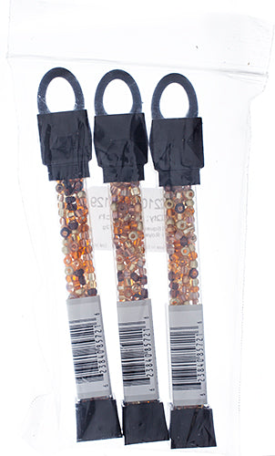 Czech Seed Beads Approx 24g Vial 6/0 - Brown Shades