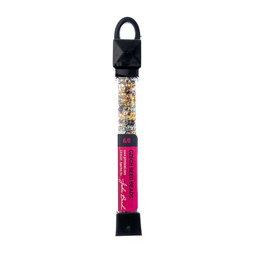 Czech Seed Beads Approx 24g Vial 6/0 - Brown Shades