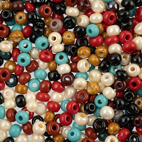 Czech Seed Beads Approx 24g Vial 6/0 - Mixed Shades