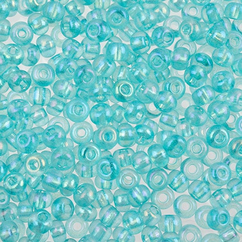 Czech Seed Beads Approx 24g Vial 6/0 - Green Shades
