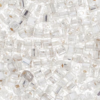 Czech Seed Beads Geometric Cube apx 24g Vial