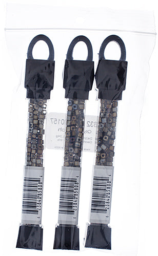 Czech Seed Beads Geometric Cube apx 24g Vial