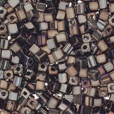 Czech Seed Beads Geometric Cube apx 24g Vial