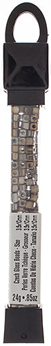 Czech Seed Beads Geometric Cube apx 24g Vial