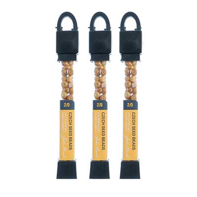 Czech Seed Beads Approx 24g Vial 2/0 - Brown Shades