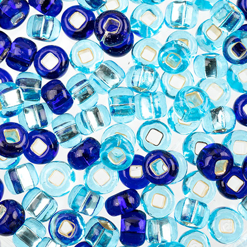 Czech Seed Beads Approx 24g Vial 2/0 - Blue Shades