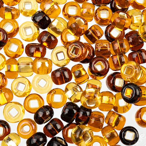 Czech Seed Beads Approx 24g Vial 2/0 - Brown Shades