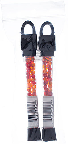 Czech Seed Beads Approx 24g Vial 2/0 - Red/Pink Shades