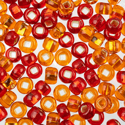 Czech Seed Beads Approx 24g Vial 2/0 - Red/Pink Shades