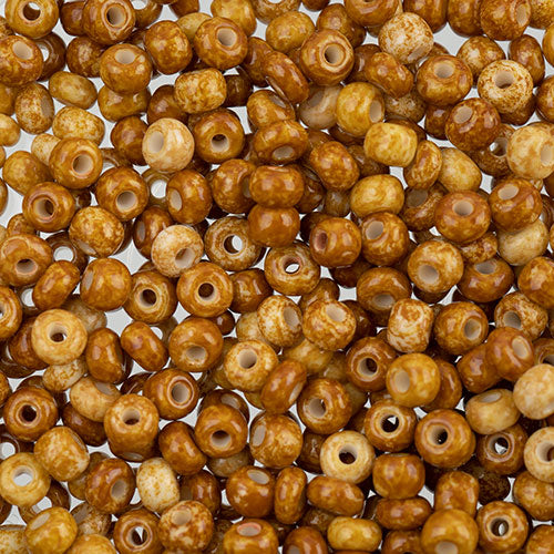 Czech Seed Beads Approx 24g Vial 6/0 - Brown Shades