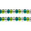 Czech Seed Beads Approx 24g Vial 6/0 - Green Shades