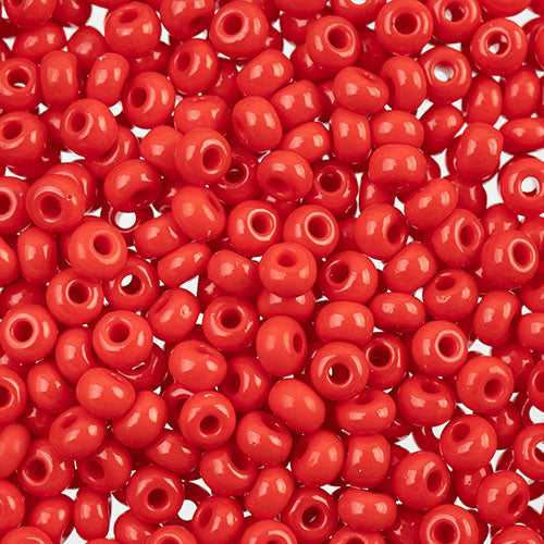 Czech Seed Beads Approx 24g Vial 6/0 - Red Shades