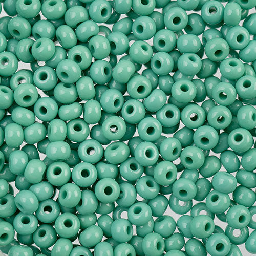 Czech Seed Beads Approx 24g Vial 6/0 - Green Shades