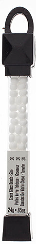 Czech Seed Beads Approx 24g Vial 6/0 - Black/White Shades