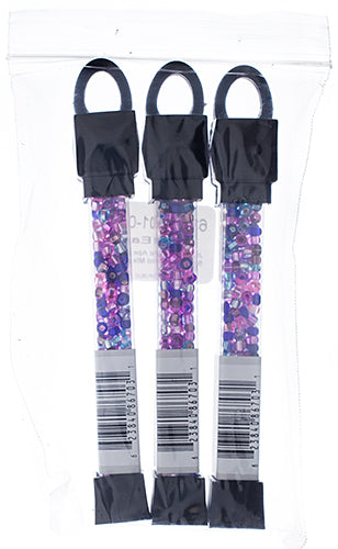 Czech Seed Beads Approx 24g Vial 6/0 - Purple Shades