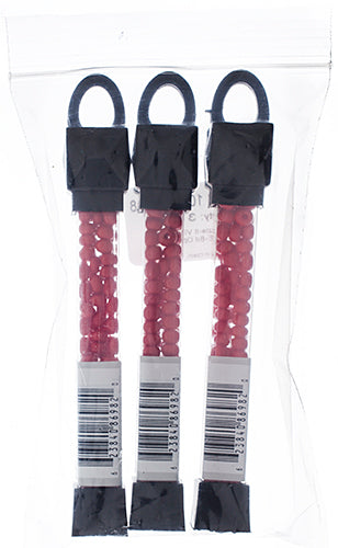 Czech Seed Beads Approx 24g Vial 2/0 - Red/Pink Shades