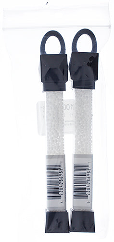 Czech Seed Beads Approx 24g Vial 8/0 - Black/White Shades