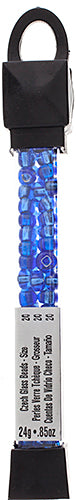 Czech Seed Beads Approx 24g Vial 2/0 - Blue Shades