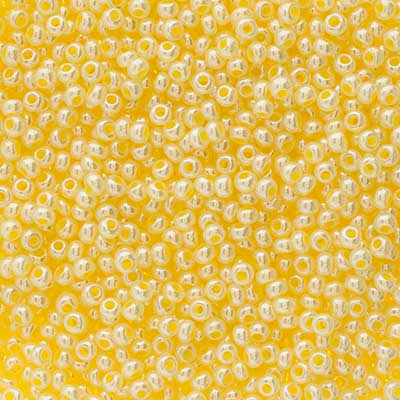 Czech Seed Beads Approx 24g Vial 10/0 - Yellow/Orange Shades