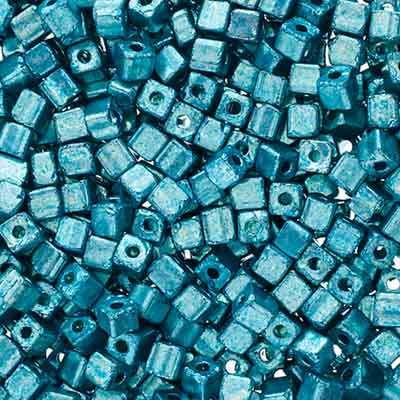 Czech Seed Beads Geometric Cube apx 24g Vial