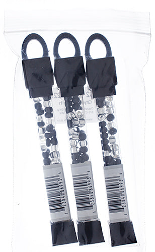 Czech Seed Beads Approx 24g Vial 2/0 - White/Black Shades