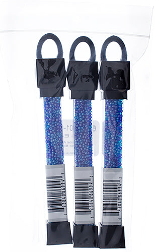 Czech Seed Beads Approx 24g Vial 10/0 - Blue Shades