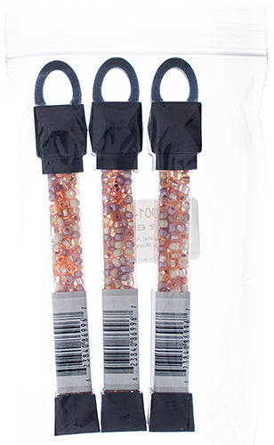 Czech Seed Beads Approx 24g Vial 6/0 - Pink Shades