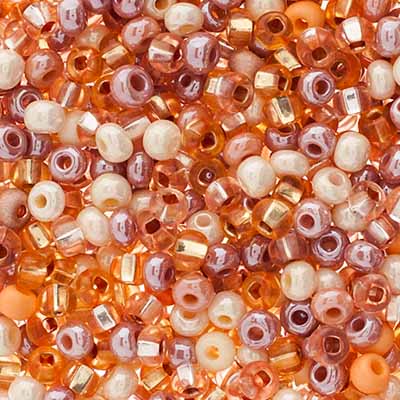 Czech Seed Beads Approx 24g Vial 6/0 - Pink Shades