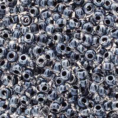 Czech Seed Beads Approx 24g Vial 6/0 - Black/White Shades