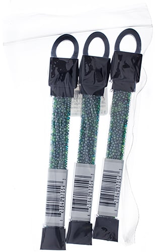 Czech Seed Beads Approx 24g Vial 10/0 - Green Shades